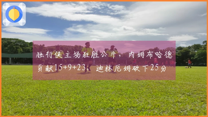 独行侠主场狂胜公牛，内姆布哈德贡献15+9+23，迪林厄姆砍下25分